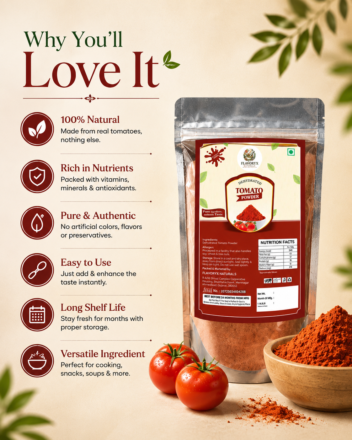Dehydrated Tomato Powder