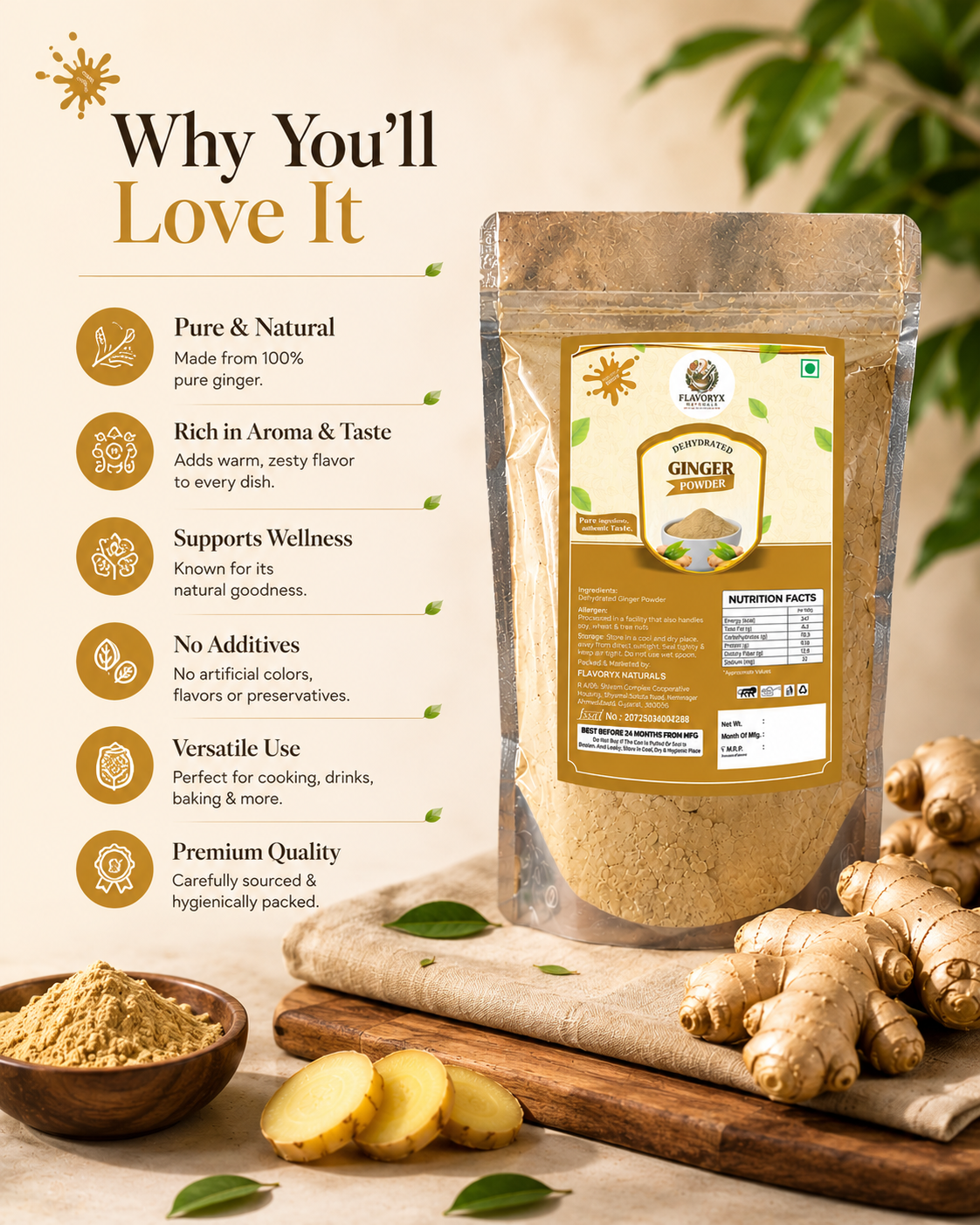 Dehydrated Ginger Powder