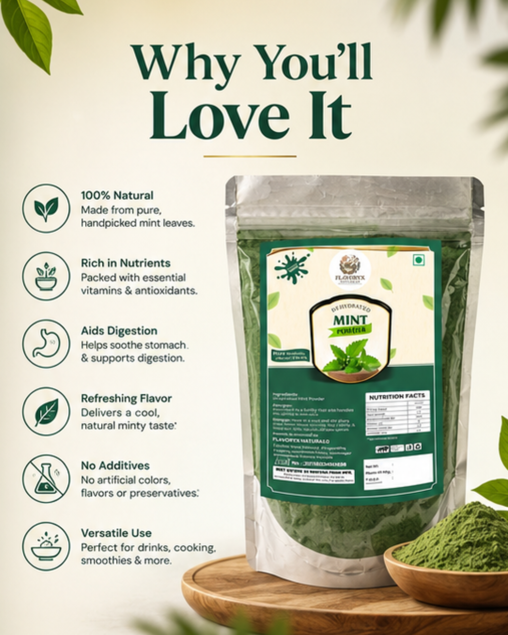 Dehydrated Mint Powder