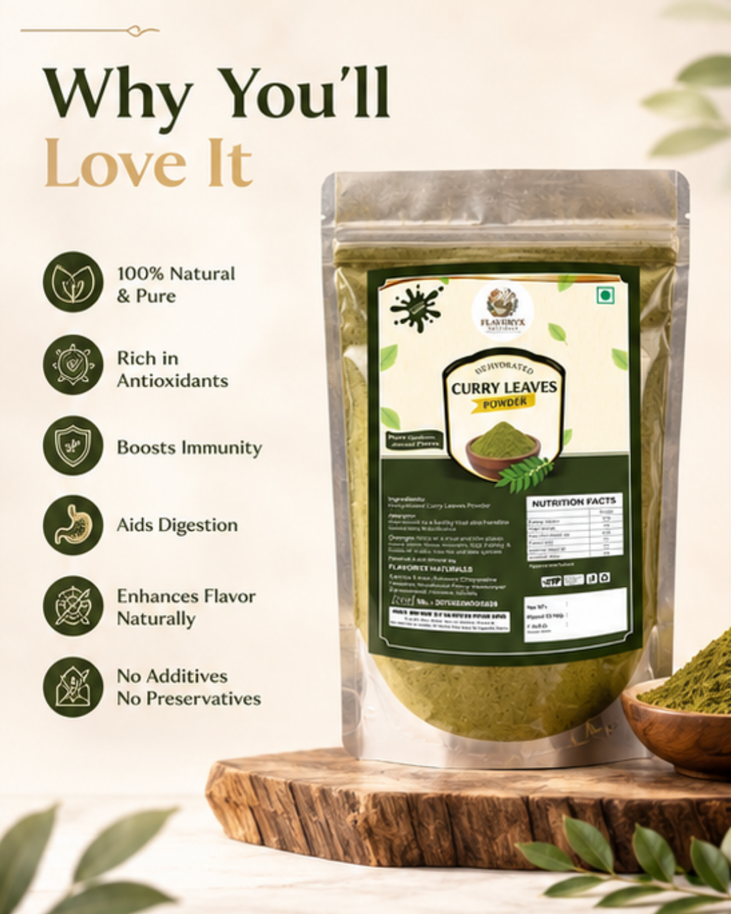 Dehydrated Curry Leaves Powder