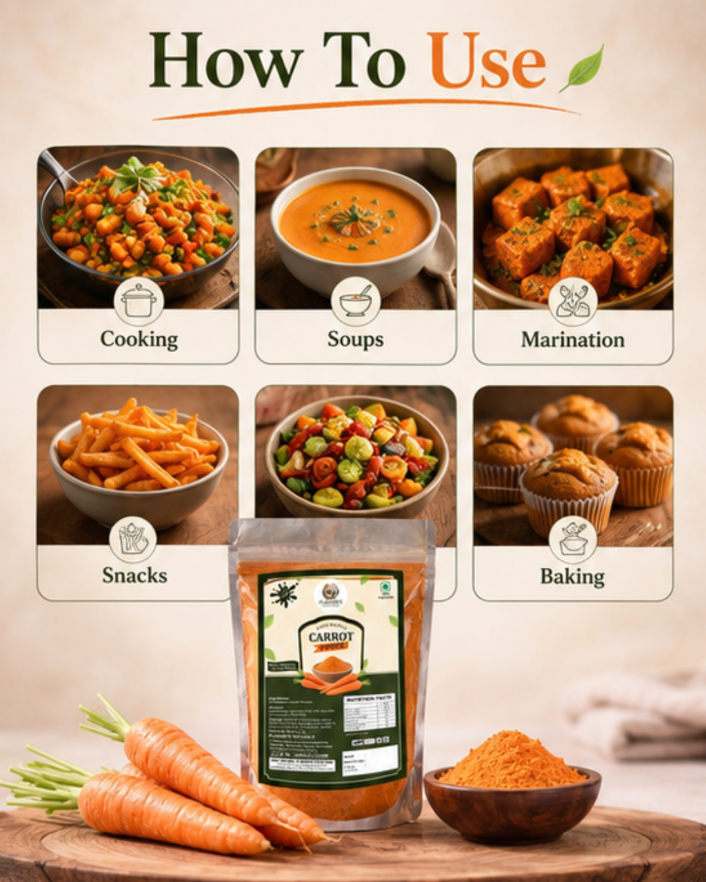 Dehydrated Carrot Powder