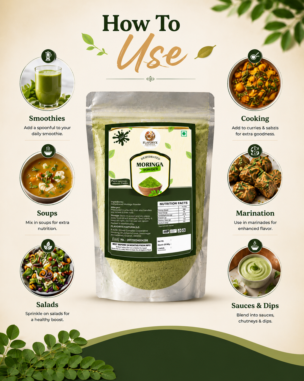 Dehydrated Moringa Powder