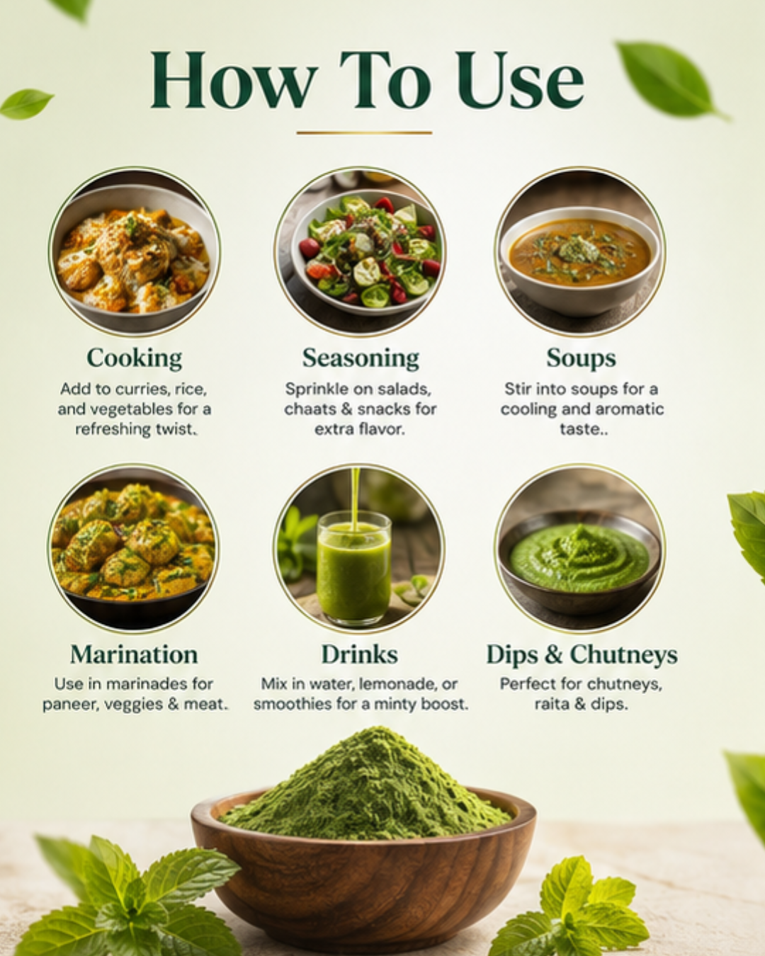 Dehydrated Mint Powder