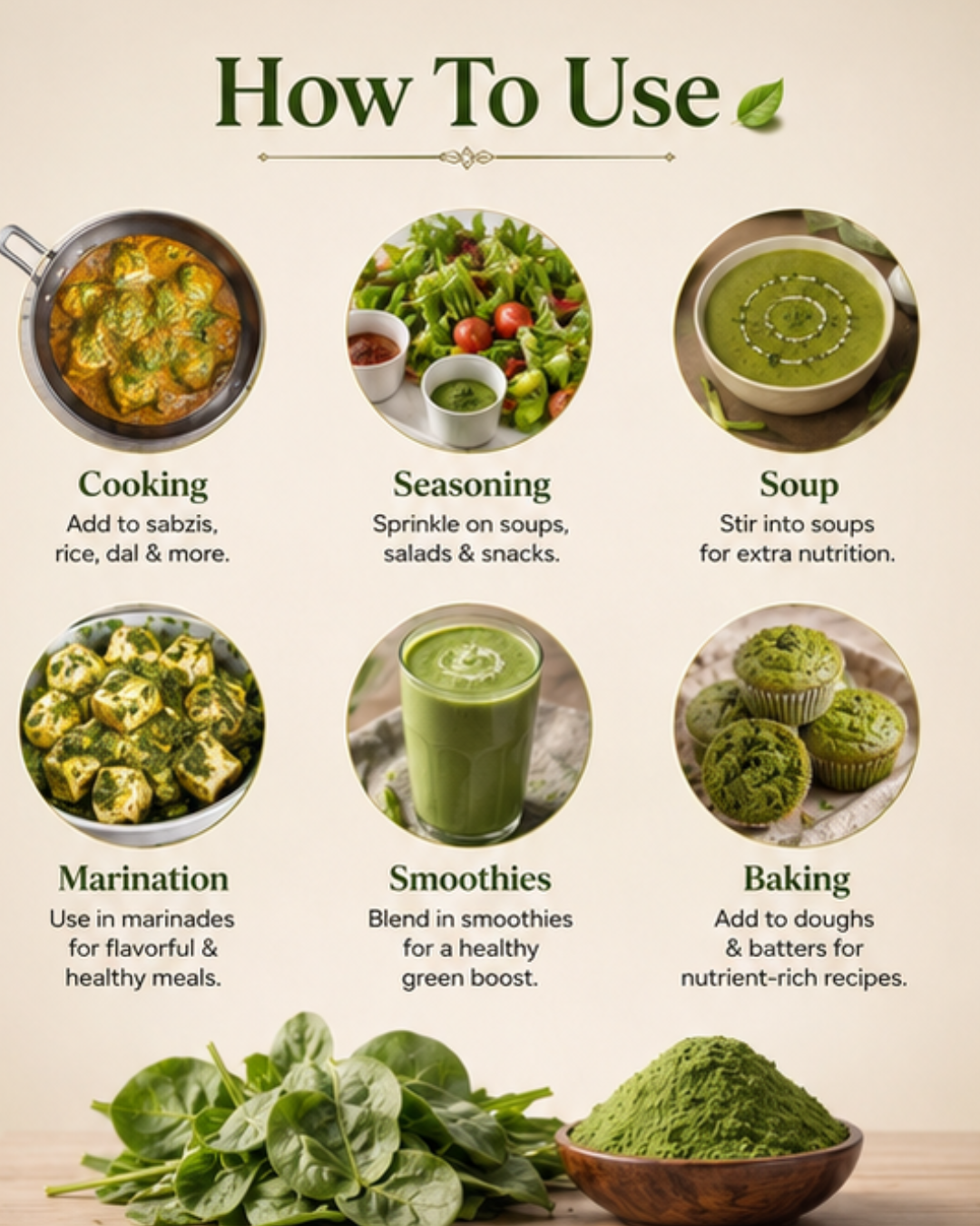 Dehydrated Spinach Powder