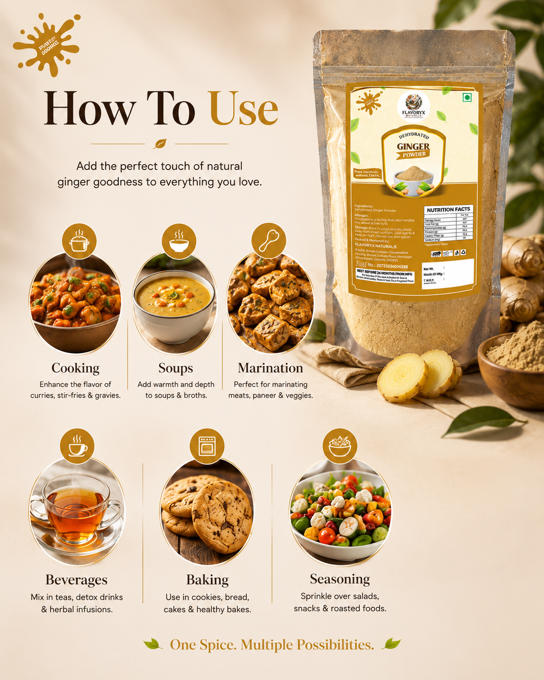 Dehydrated Ginger Powder