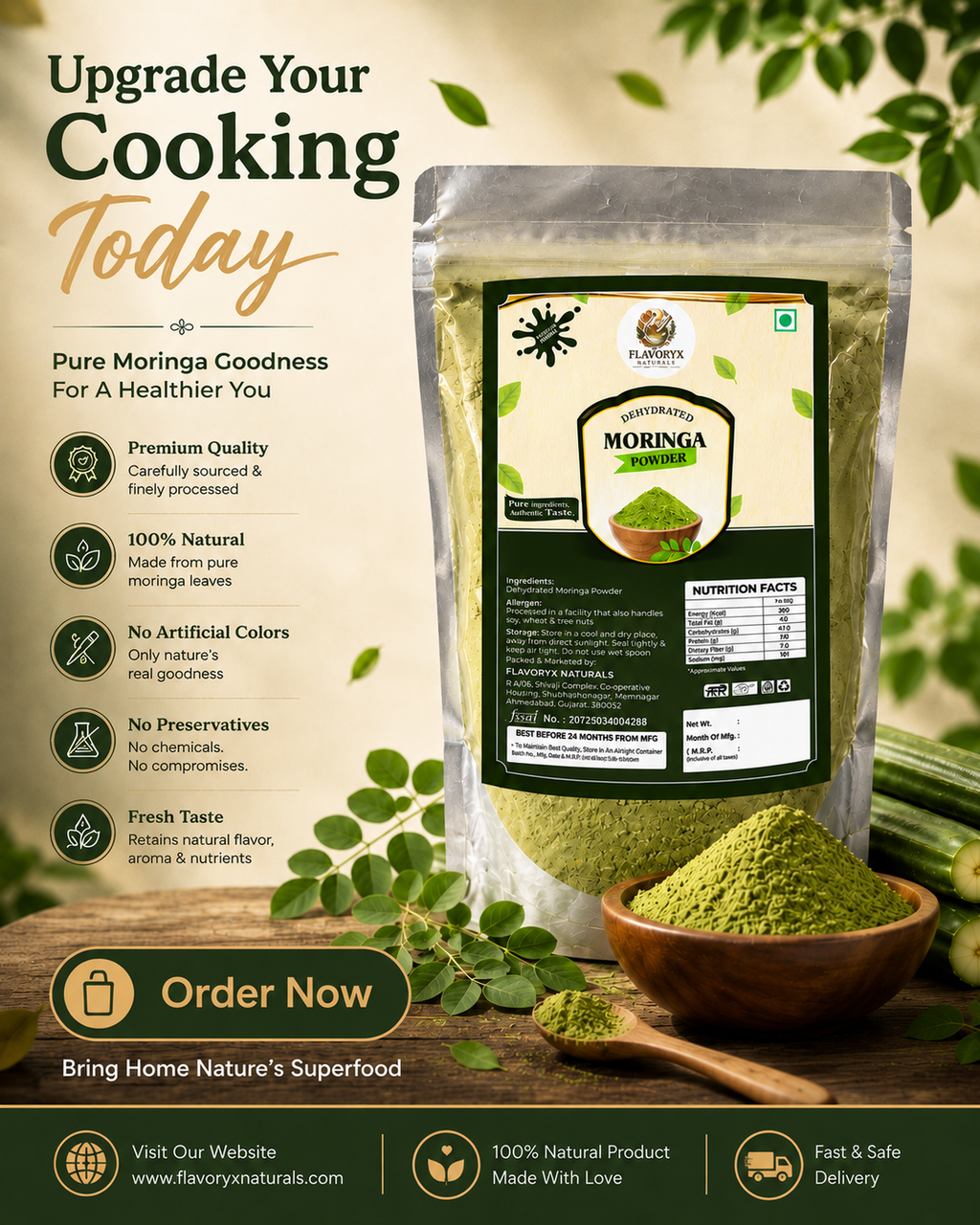 Dehydrated Moringa Powder