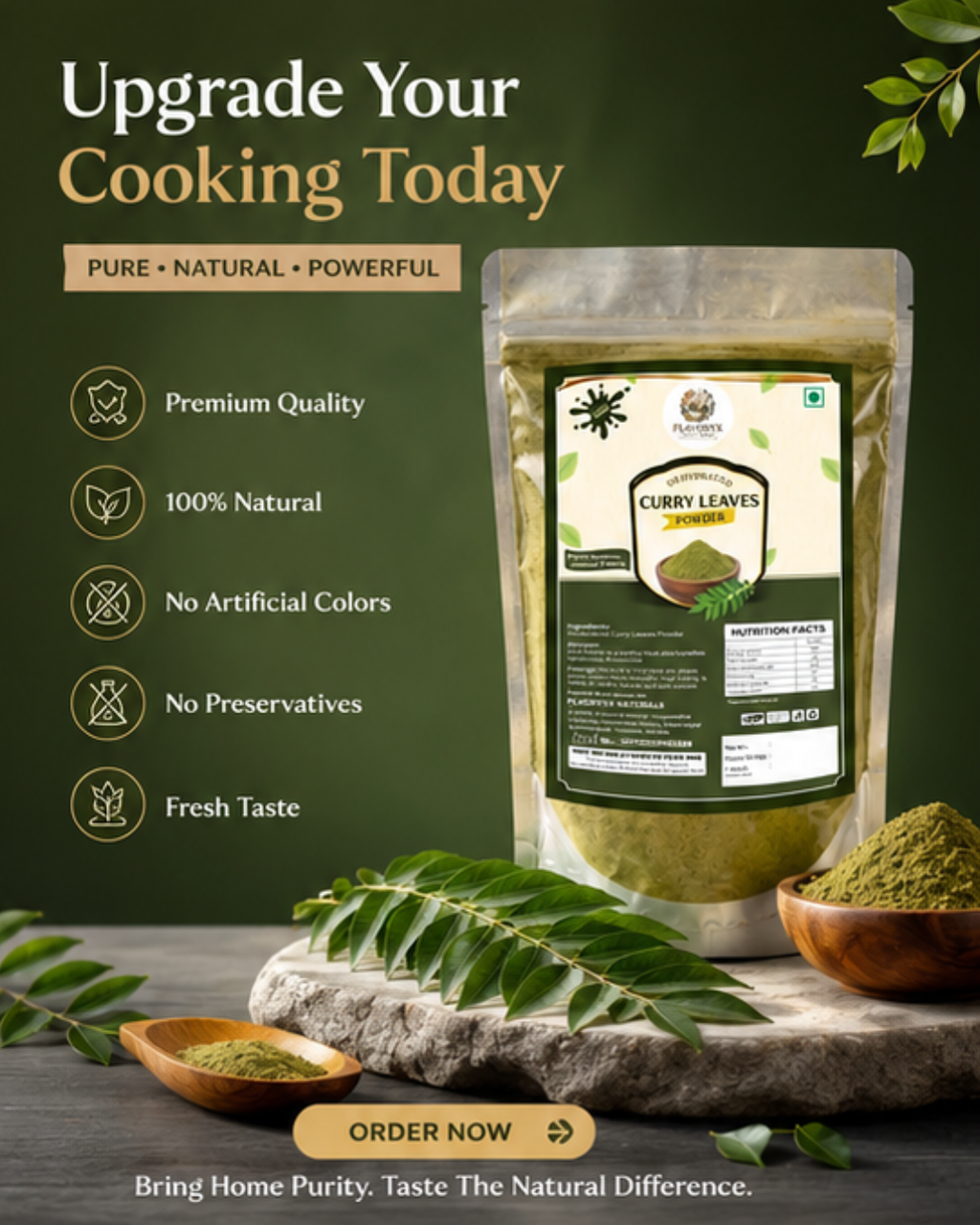 Dehydrated Curry Leaves Powder